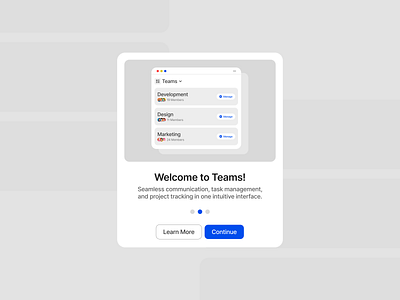 Onboarding - Modal app card clean component dashboard design design system figma landing page light mode minimalist modal onboarding platform team ui ui design ui kit widget