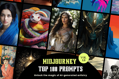 Top 100 Midjourney Prompts - Issue 1 ai art ai generated ai prompt digital art illustration midjourney midjourney art midjourney prompt