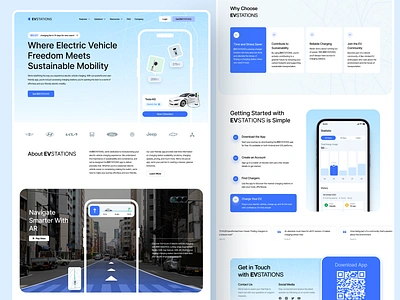 EV Charging Station - Landingpages apps ev cars charging design electric car electric vehicles ev cars ev charging ev charging station ev website finder landingpage saas ev saas website smart car ui uiux uiux ev cars web cars web ev website