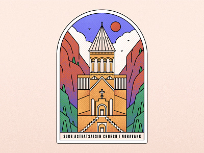 Surb Astvatsatsin Church | Noravank | Armenia 🇦🇲 architecture armenia armenian armenian church building church come to armenia design graphic design illustration landmark landscape lineart noravank vector