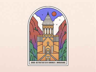 Surb Astvatsatsin Church | Noravank | Armenia 🇦🇲 architecture armenia armenian armenian church building church come to armenia design graphic design illustration landmark landscape lineart noravank vector