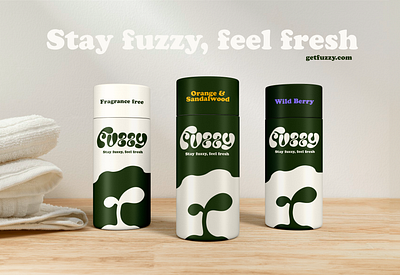 Stay Fuzzy! branding composition design graphic design logo mockup packaging