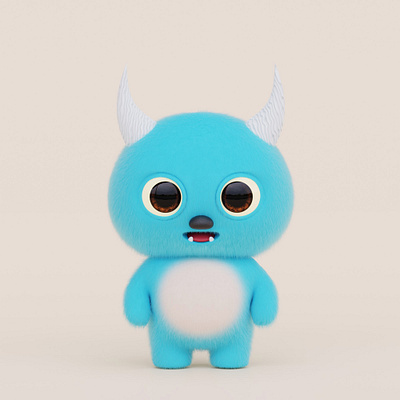 3D Monster Character 3d blender cute design graphic design illustration monster ui