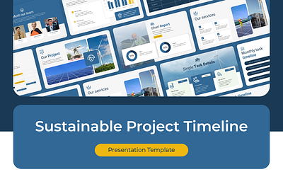 Sustainable Project Timeline - Presentation Templates eco conscious google slides keynote powerpoint
