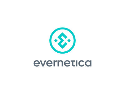 Evernetica brand identity branding circle design e letter logo emblem geometric graphic design icon identity lettering logo logo design logotype mark monogram simple symbol typography visual identity