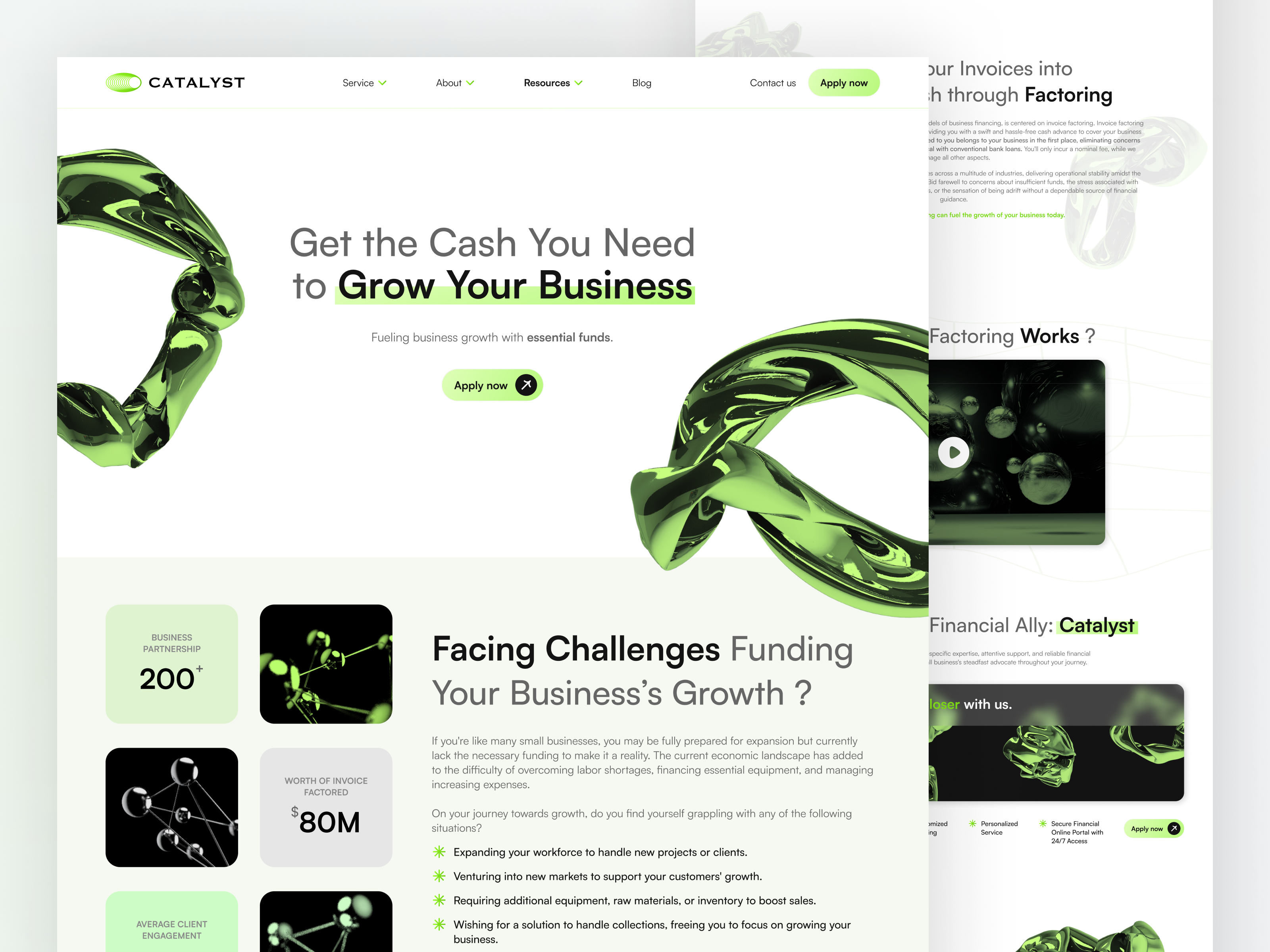 Catalyst - Factoring Company Landing Page By Ainun Nisa On Dribbble