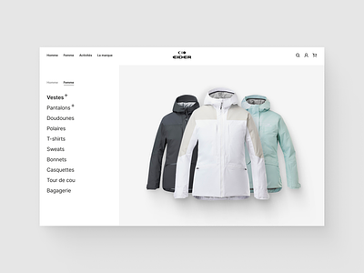 Eider branding clothes dailyui design graphic design menu minimal sport typography ui userexperience ux web website