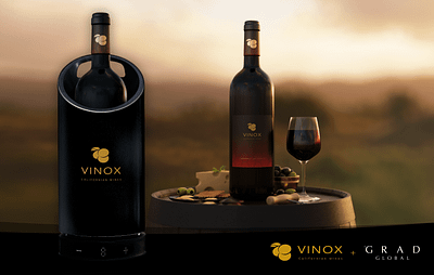 VINOX Wine digital poster composition logo photoshop poster design