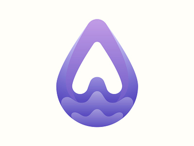 Letter A Water gradient logo letter a letter a water logo logo water water logo wave wave logo yoga perdana