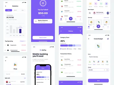 Netpay - Financial & Digital Wallet Mobile App android app app design design digital transactions digital wallet finance interface ios iphone mobile mobile design pixlayer transaction ux uxdesign