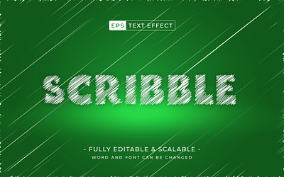 Sribble chalk editable text effect - brush effect fancy