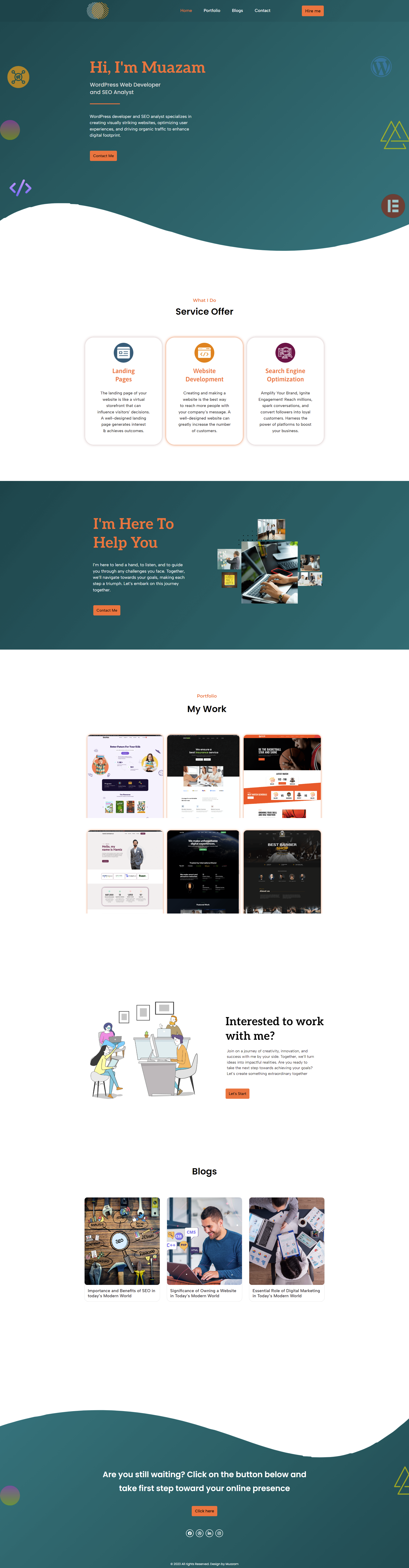My Work academic website business business website education educational website elementor elementor pro personal portfolio portfolio website web designing web development wordpress