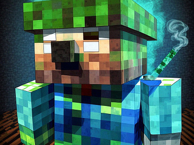 Minecraft Steve Smoking Weed johnny nguyen mcpe mcpebox.com minecraft minecraft bedrock edition minecraft pocket edition