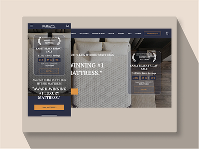eCommerce Design - Mattress design ecommerce graphic design