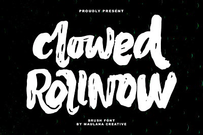 Clowed Rollnow Brush Handmade Font animation branding design font fonts graphic design illustration logo nostalgic