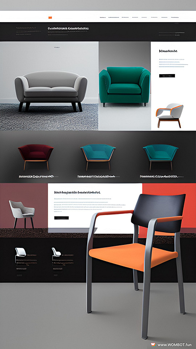 Modern Furniture Store UI Design chairs furniture sofa table ui