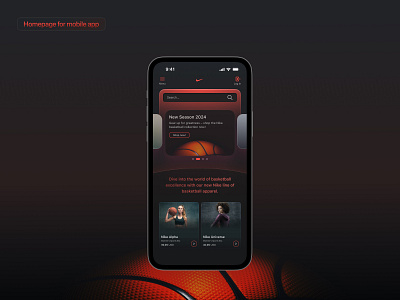 Daily Ui 34 | Homepage for mobile app 34 basketball daily ui dailyui homepage nike ui