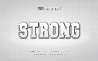 Bold 3d style text effect logotype