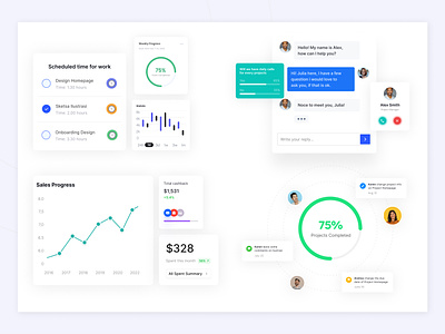 Saas UI Components and Explorations card component component design component library design elements graphic imput inspiration product product design saas startup statistic ui ui component ui design daily uikit user interface cle ux