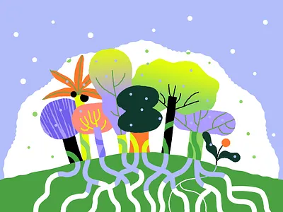 Forest abstract air brightcolors design eco filtering forest illustration trees vector