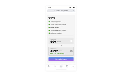 Day 30 >Daily Ui Challenge chrome dailyui mobile web plan pricing pro plan subscription