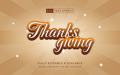 Thanksgiving 3d text effect style fall