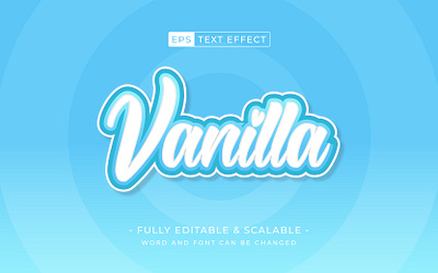 Fully Editable Text Effect Vanilla 3d Style background