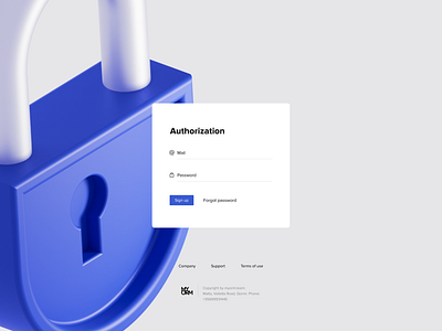 Authorization — Dashboard, Exchange, Lottery, Crypto (3D, BTC) 3d 3d model bitcoin blender btc cryptocurrency dashboard exhange form login minimalism minimalism style password uxui уроки по дизайну