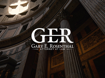 GER™ Gary E. Rosenthal (Attorney at law) — Wordmark logo attorney brand branding design law logo monogram typography wordmark