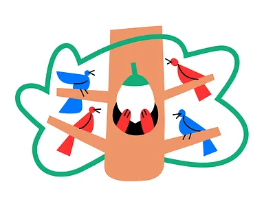 Squirrel's favorite 🌰 abstract ads appillustration birds illustration product illustration vector