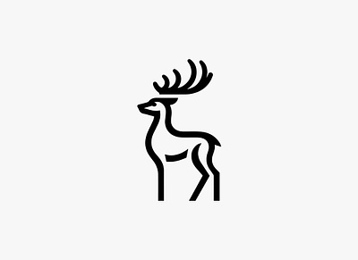 Deer Logo Design adobe animal logo animation branding deer logo design flat logo illustration logo design logo designs minimalist minimalistic logo modern professional logo ui vector wildlife