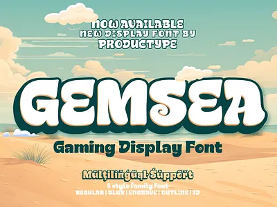 Gemsea – Display Font game