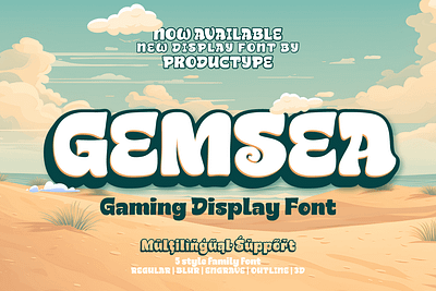 Gemsea – Display Font game