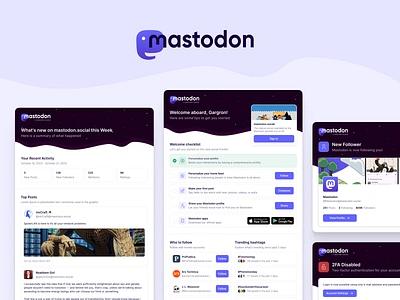 Mastodon Engagement Emails edm email email template loops mailchimp marketing marketing email mastodon non profit not for profit open source purple social social network tailwind transactional transactional email transactional emails