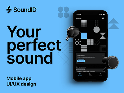 SoundID - Sound Personalization App | UI/UX Case Study app branding case study design figma headphones mobile personalizations sound startup ui uiux ux