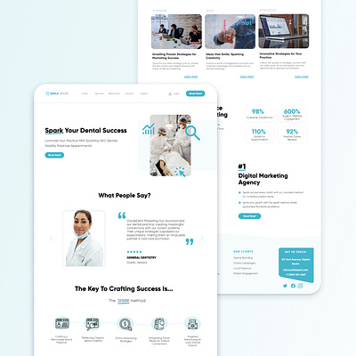 UI Design for a Dental Marketing Website branding dental design marketing medical product design ui ux visual design