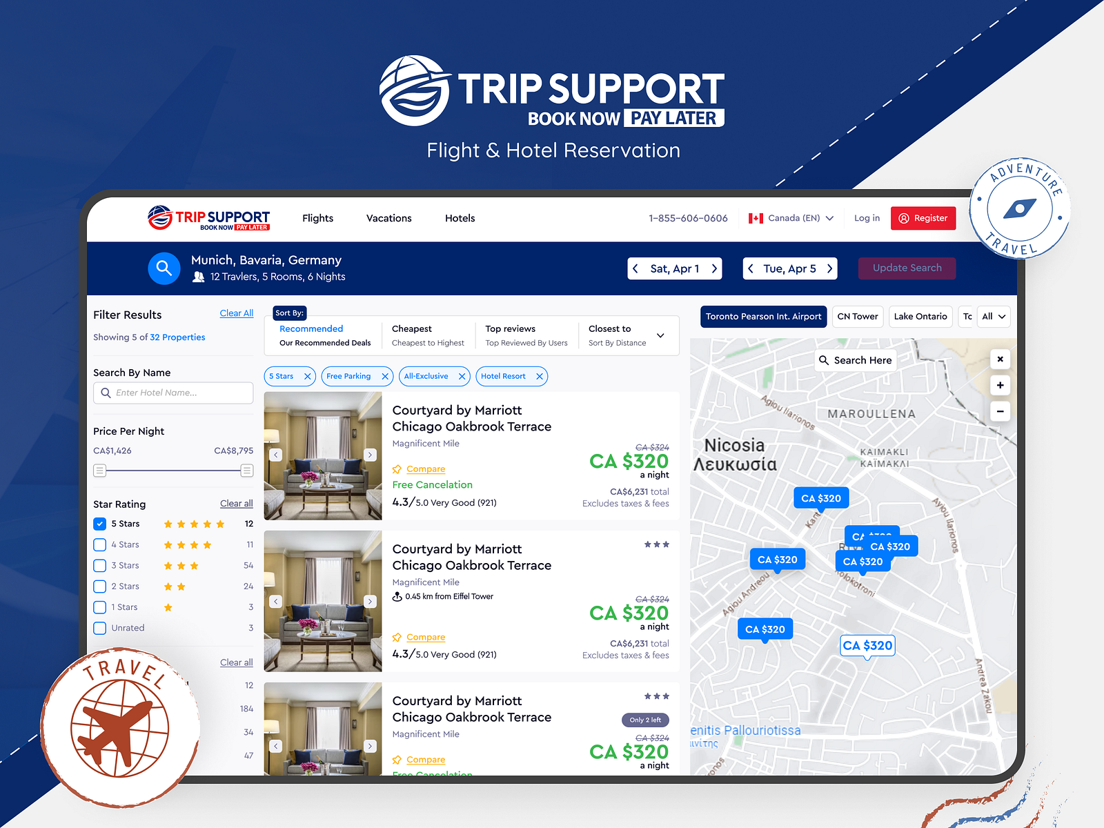 TripSupport Travel Agency Hotel Booking , Flight Ticket by Zeroone on