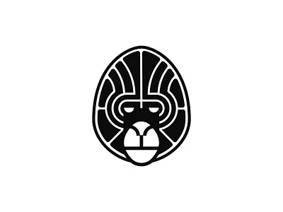 Gorilla Tribe africa animal ape balck gorilla icon jungle logo mask monkey shape simple susa tribe