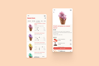 Daily UI #043 Food Menu Items dailyui figma food menu ice cream shop menu ui