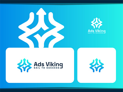 Ads Viking Logo abstract logo ads logo app av av logo blue brand brand identity branding graphic design icon logo logo design logo mark minimalist logo modern logo software ui viking viking logo
