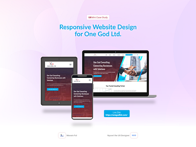 Mini Case Study: Website Design for One God Ltd. branding case study design graphic design interaction design mockups prototype responsive design ui ux web design website design