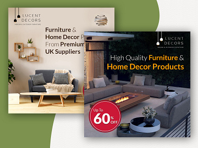 Lucent Decors banner graphic design