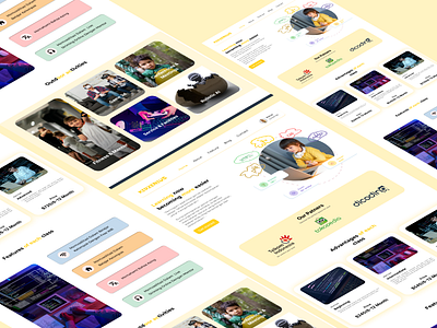 kidzenius design landing page ui