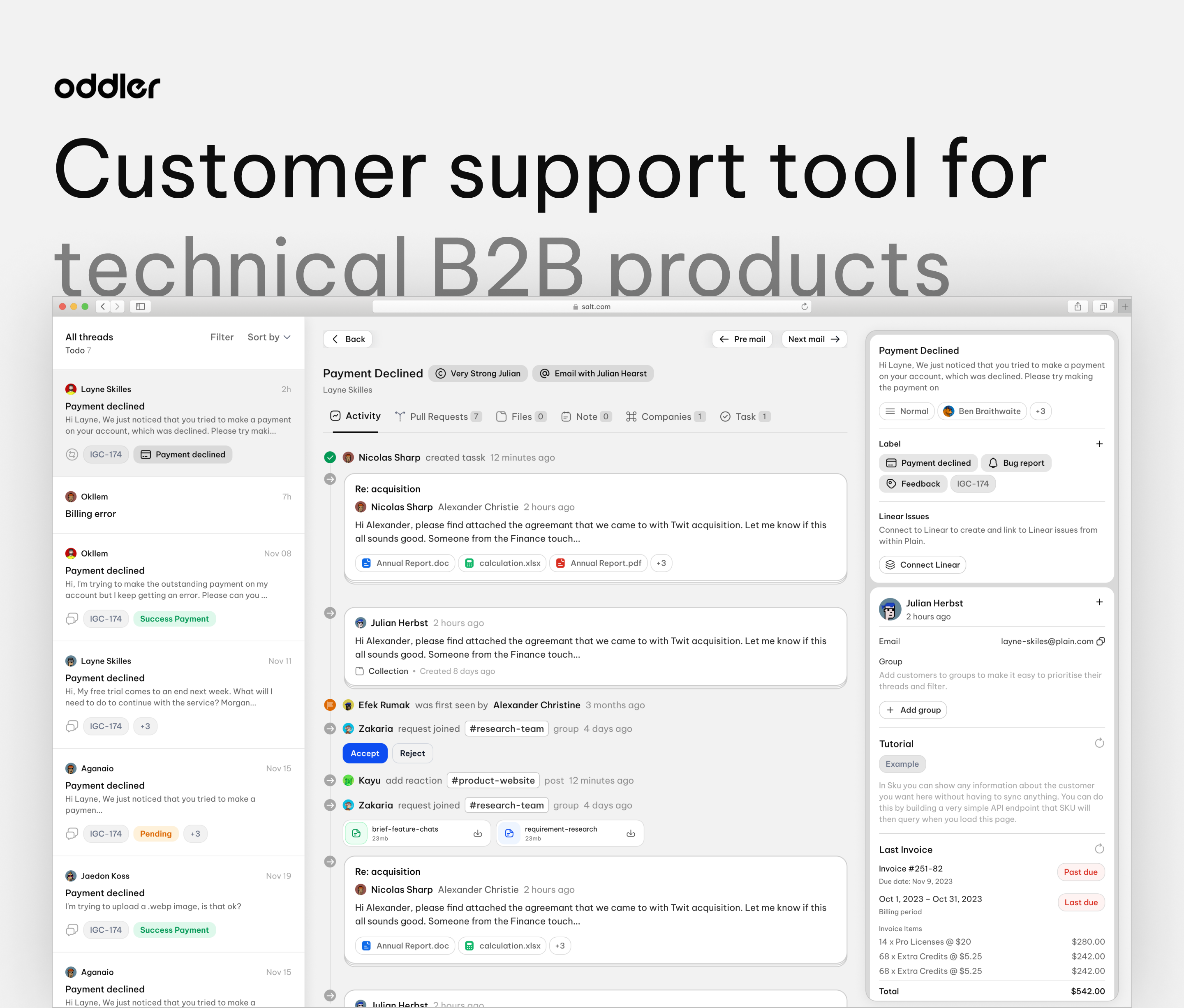 Oddler - Customer support tool for technical B2B product b2bproduct dev tool ui hiring agency hiring designer hiring senior designer hiring uiux pandox pandox agency pandox.ui ui uib2b product uidesign uiplatform uiux uiux agency uiux platform uiux webdesign