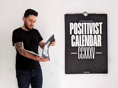 Positivist Calendar 2024 calendar design edition graphic design happy limited personal positivism product typography vector year