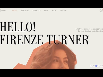 Firenze - Portfolio Website Template about animation artist branding figma header home motion graphics portfolio ui ux video website