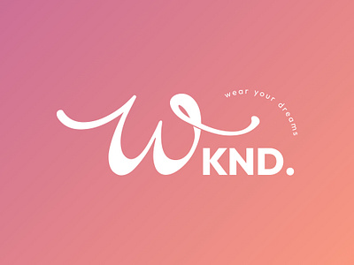 Logo - WKND. branding design dream graphic design illustration logo night nightwear typography underwear vector weekend
