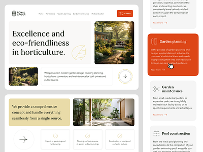 Royal Garden - website concept clean design garden gardening green horticulture interface ui ux web design website
