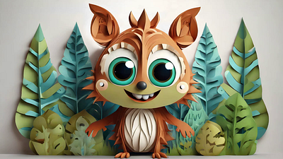 Happy creature 3d animation character motion graphics