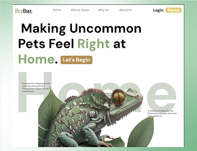 Making Unusual Pets Feel At Home. 3d ai animals animation branding design dribble gold graphic design green illustration logo mobile ux motion graphics trending ui ux vector web design